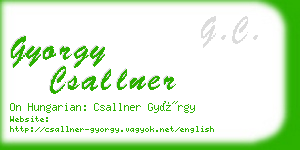 gyorgy csallner business card